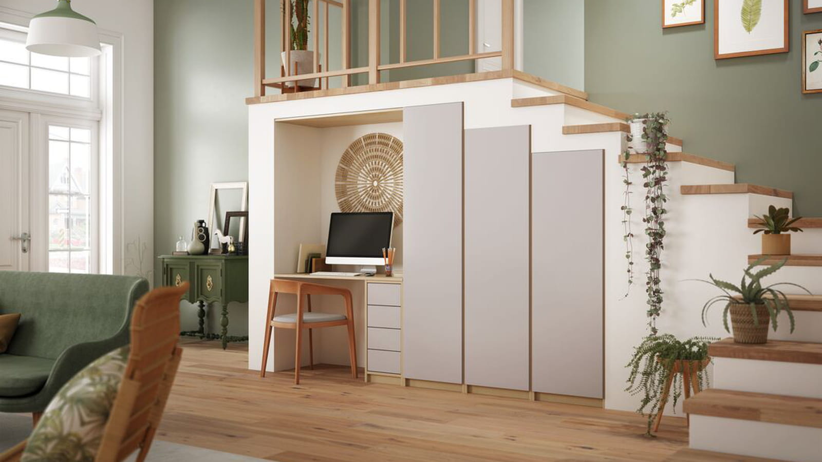 Bureau et rangements