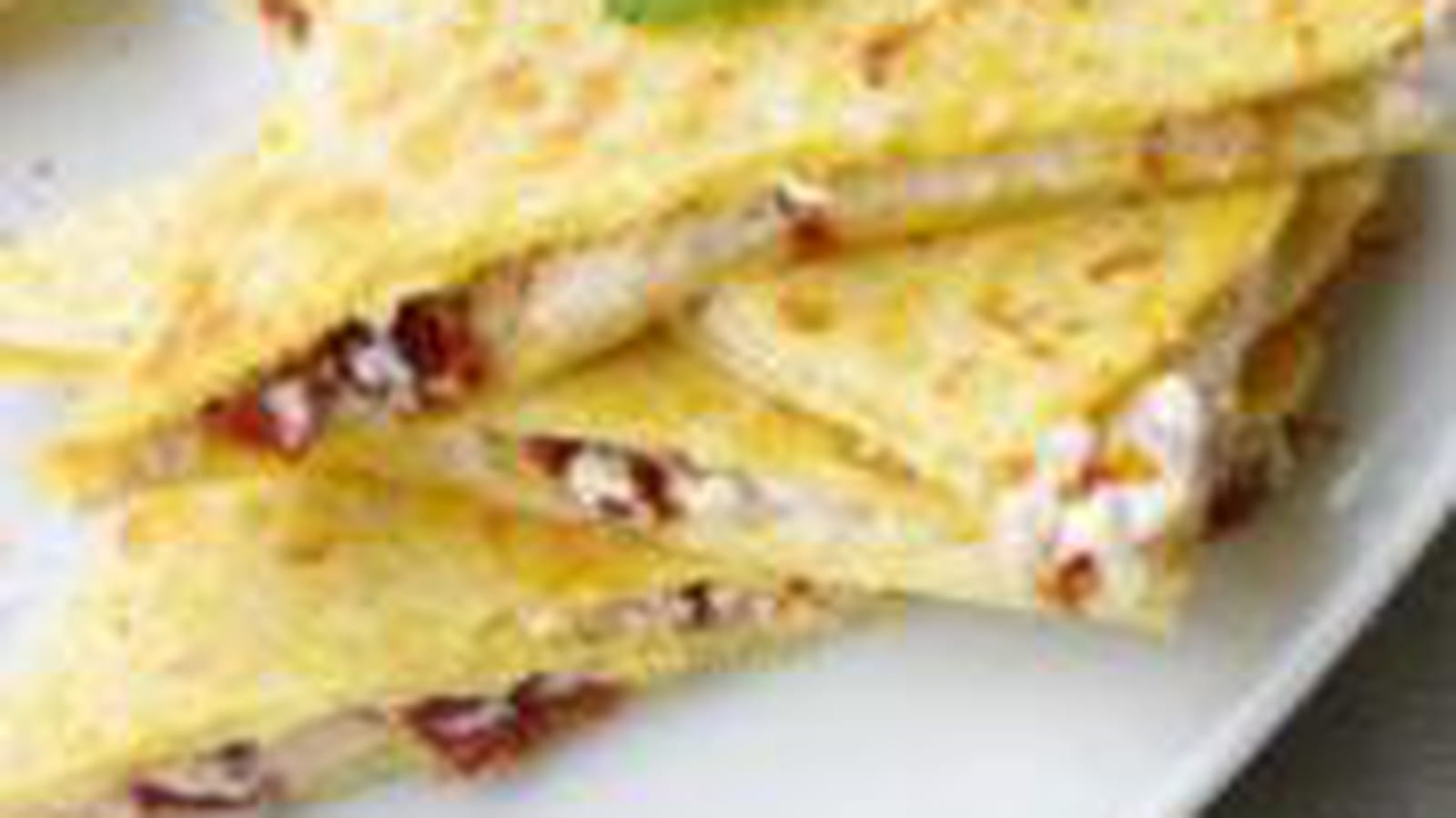 Quesadillas fromage frais, tomates