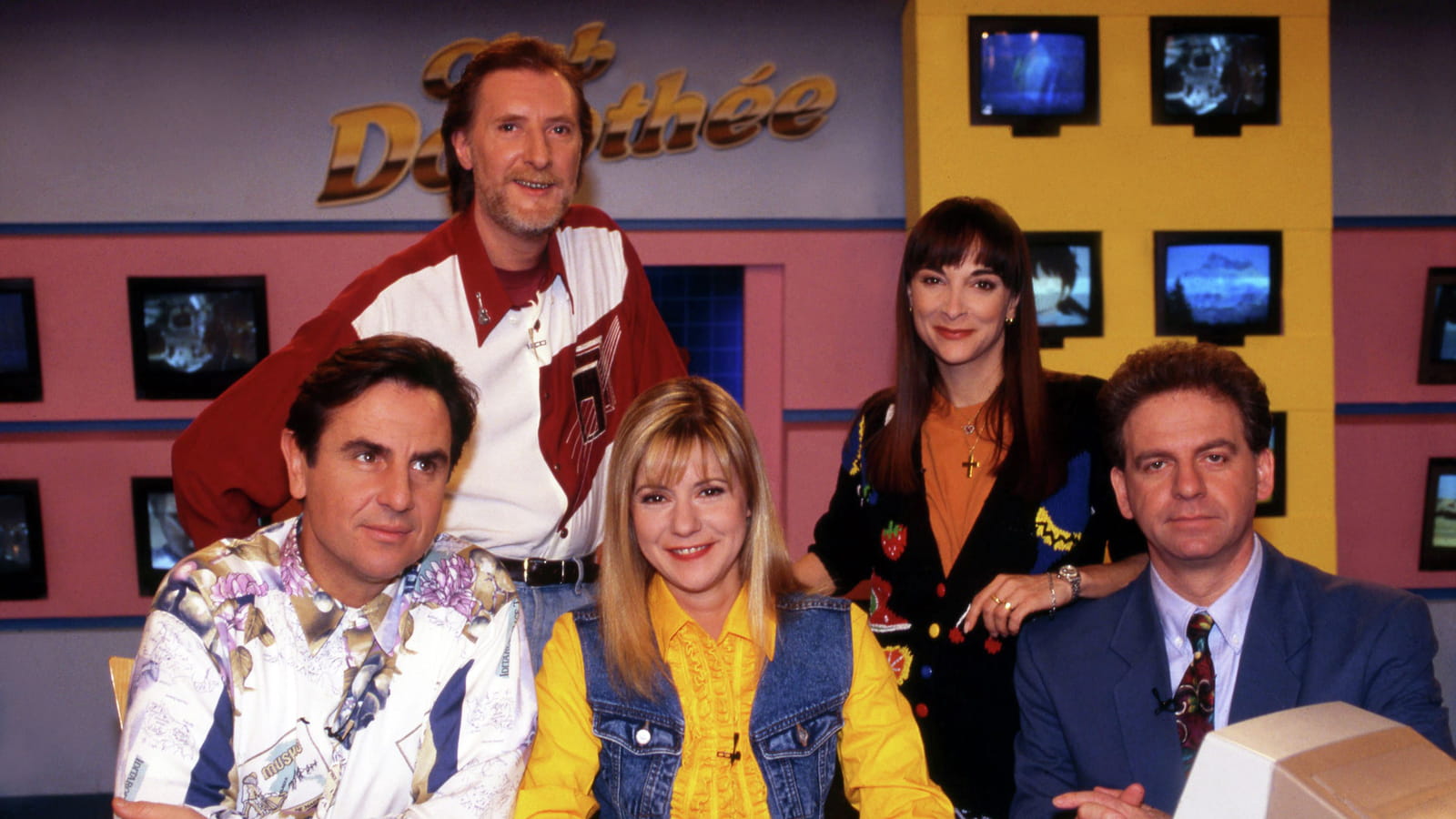 Francois Corbier, Patrick Simpson-Jones, Dorothée, Ariane Carletti et Jacky 