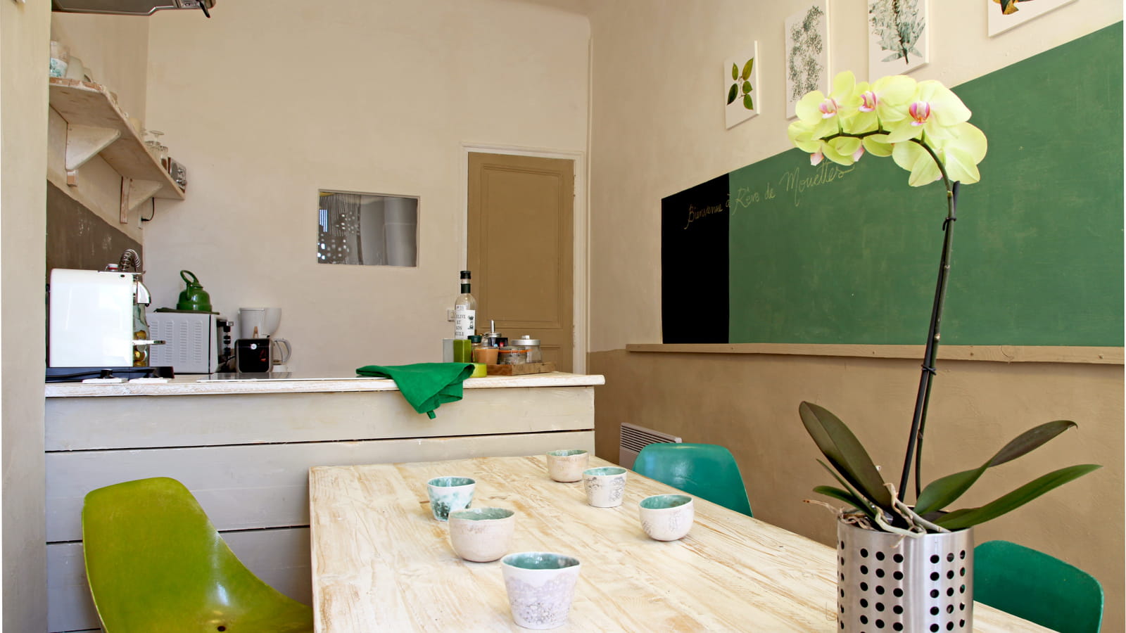 Cuisine camaïeu de verts