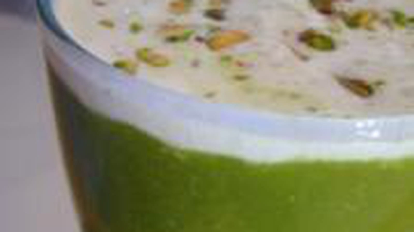 Capuccino petit pois pistache