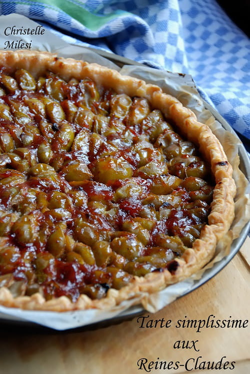 Tarte simplissime aux reines-claudes