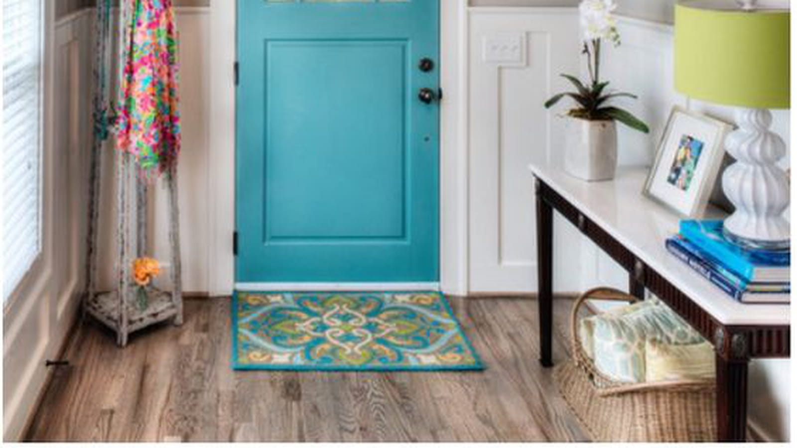 Porte turquoise