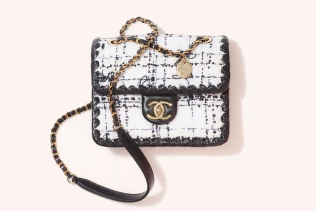 Sac &agrave; main en tweed de Chanel