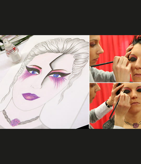 En mauve z&eacute;br&eacute; de noir