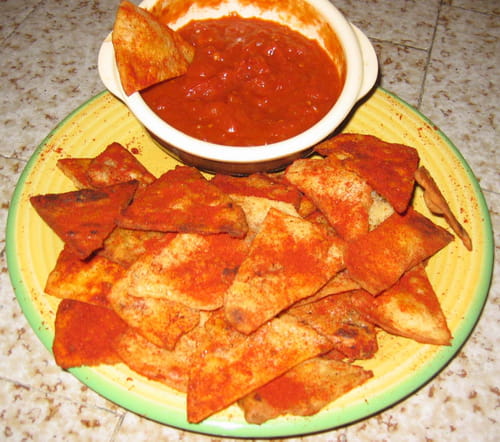 Tortillas et sauce au piment