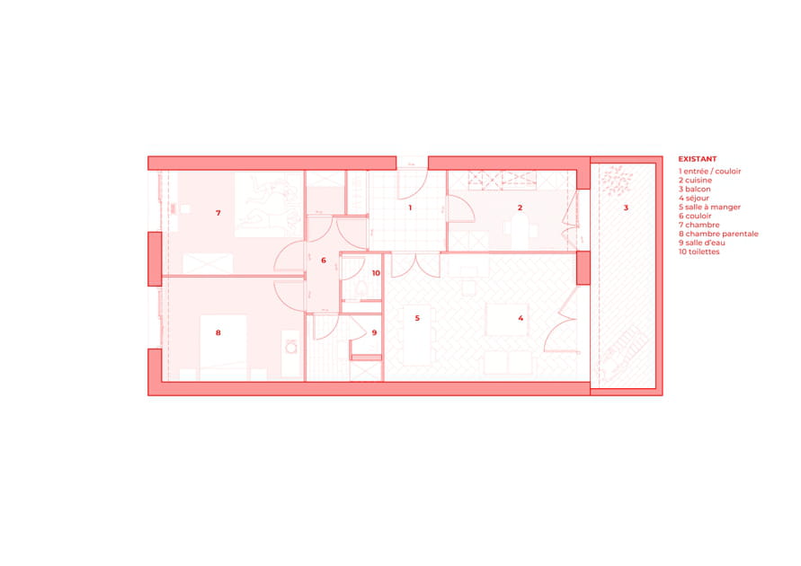 Le plan avant travaux