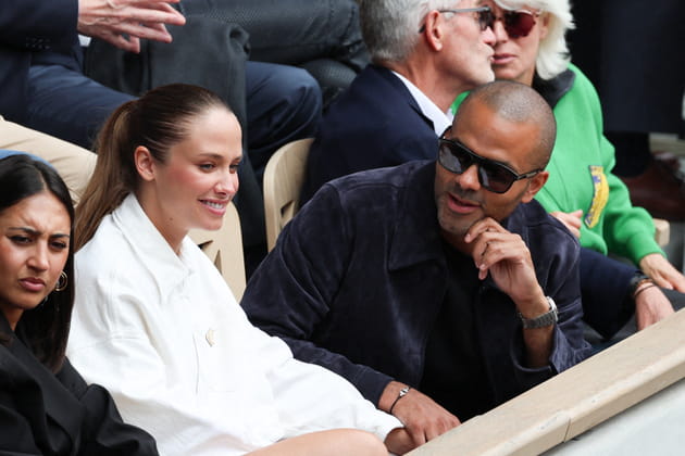 Tony Parker, aperçu avec sa compagne Agathe Teyssier à Roland-Garros