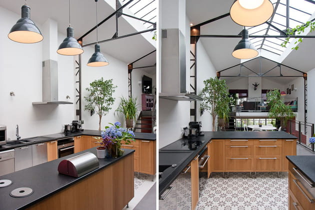 Cuisine entre style industriel et traditionnel Cuisine entre style industriel et traditionnel