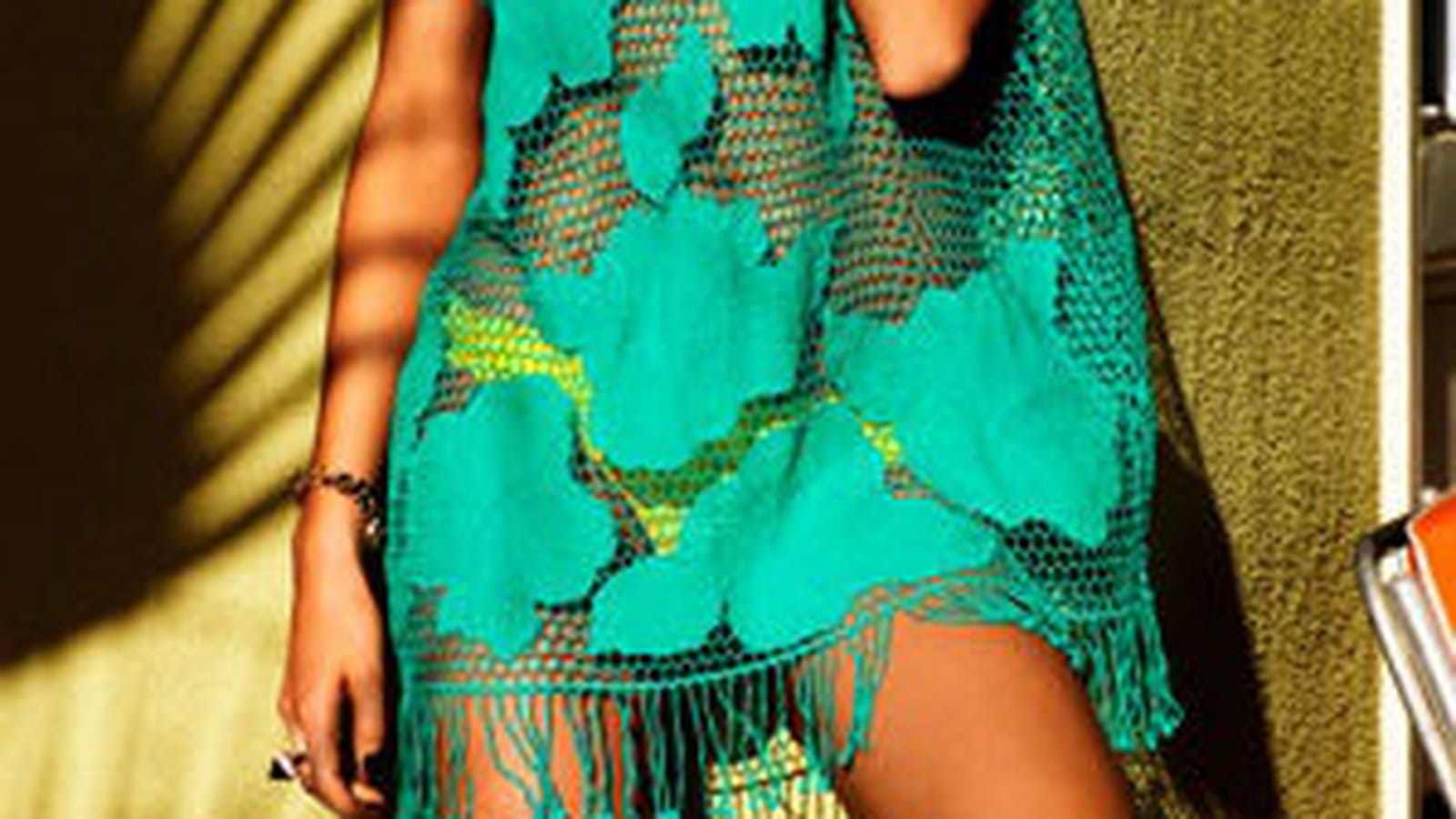 Tunique verte ajourée de Seafolly