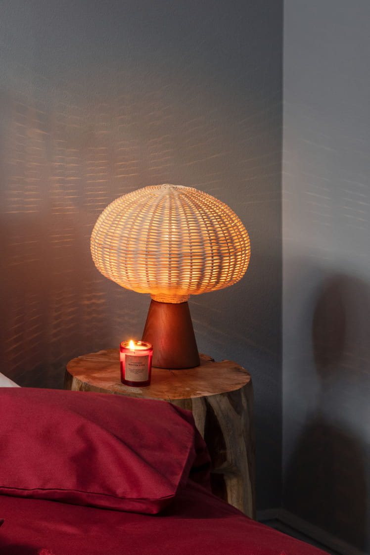 Lampe De Table Design En Laiton Avec Verre Fumé - Bliss Cute - Lampe à