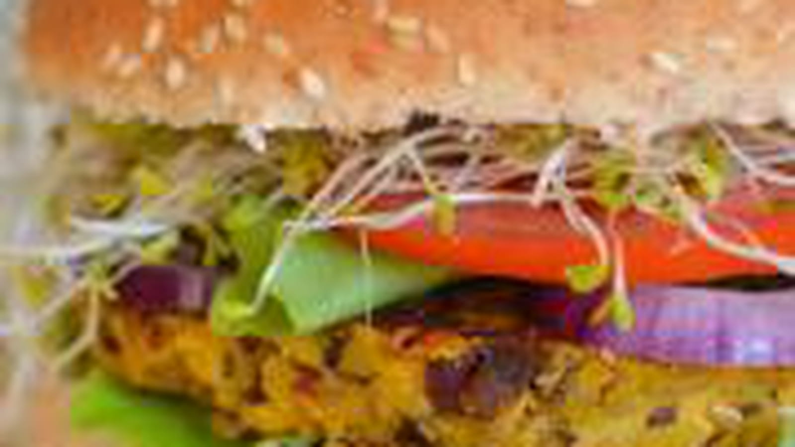Burger végétarien aux galettes de flocons d'avoine et légumes