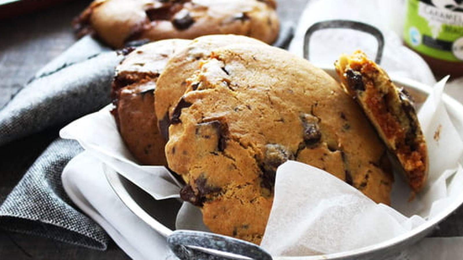 Maxi cookies au caramel