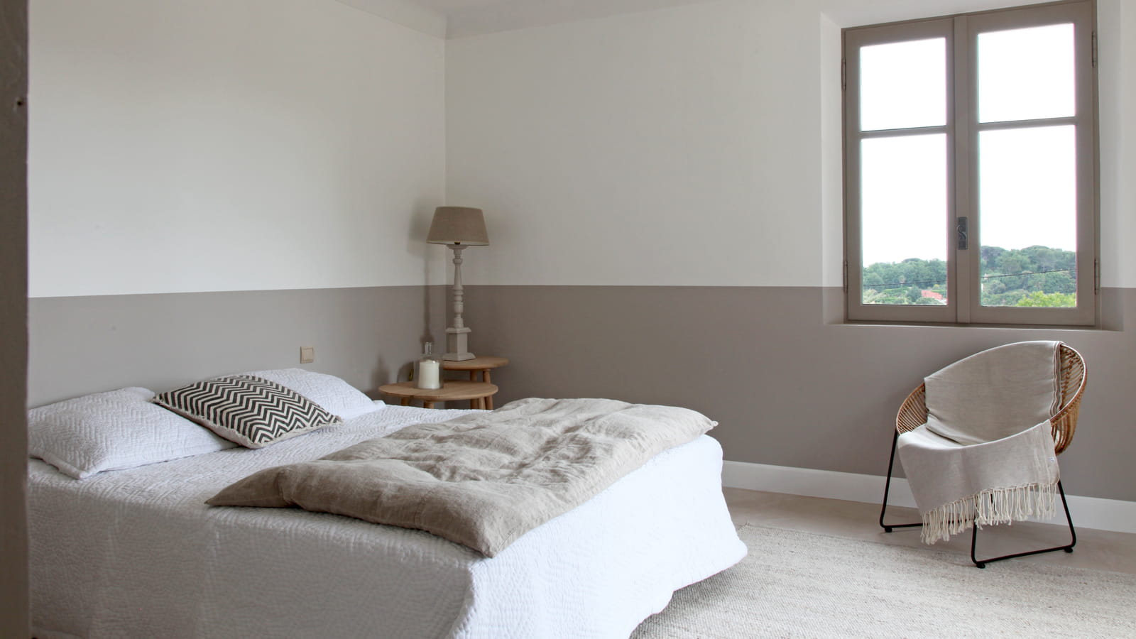 Chambre parentale taupe
