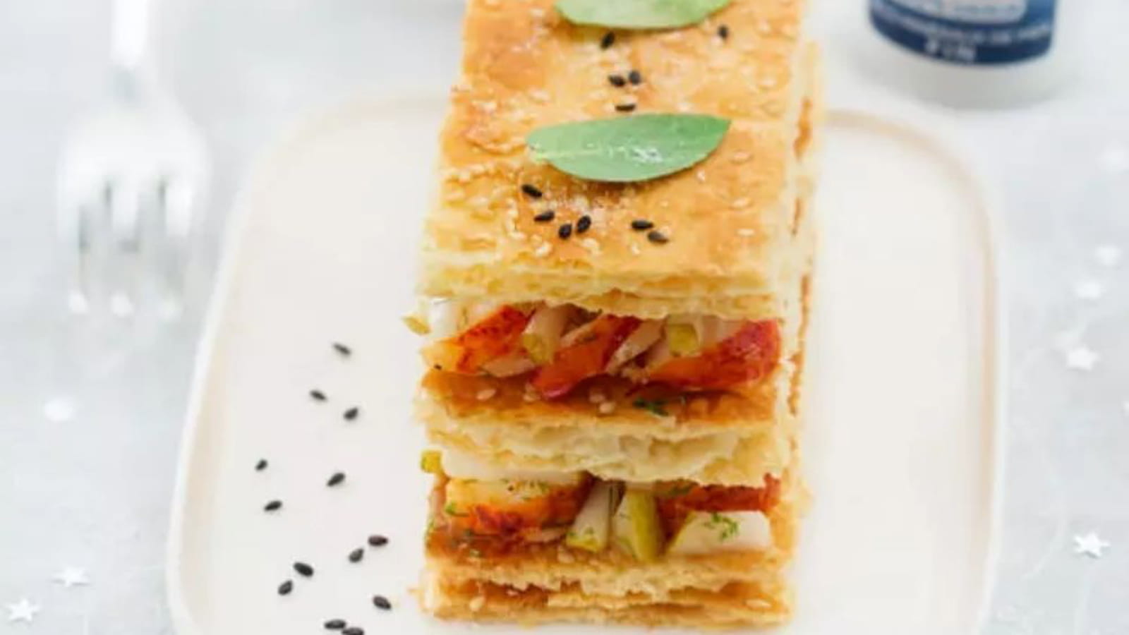 Millefeuilles de homard et poires