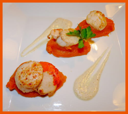 Saint-Jacques et purée de patate douce