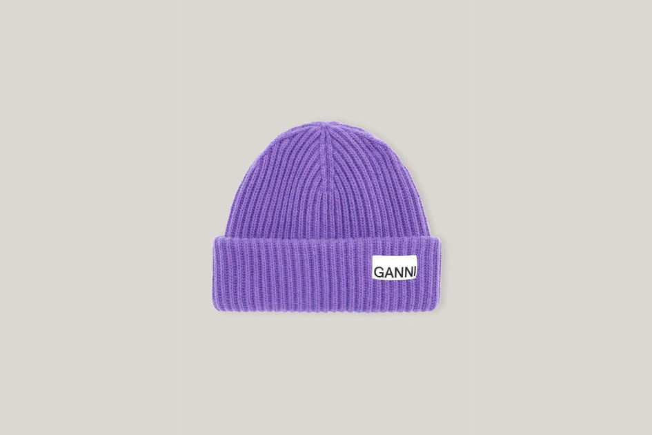 Bonnet lilas de Ganni
