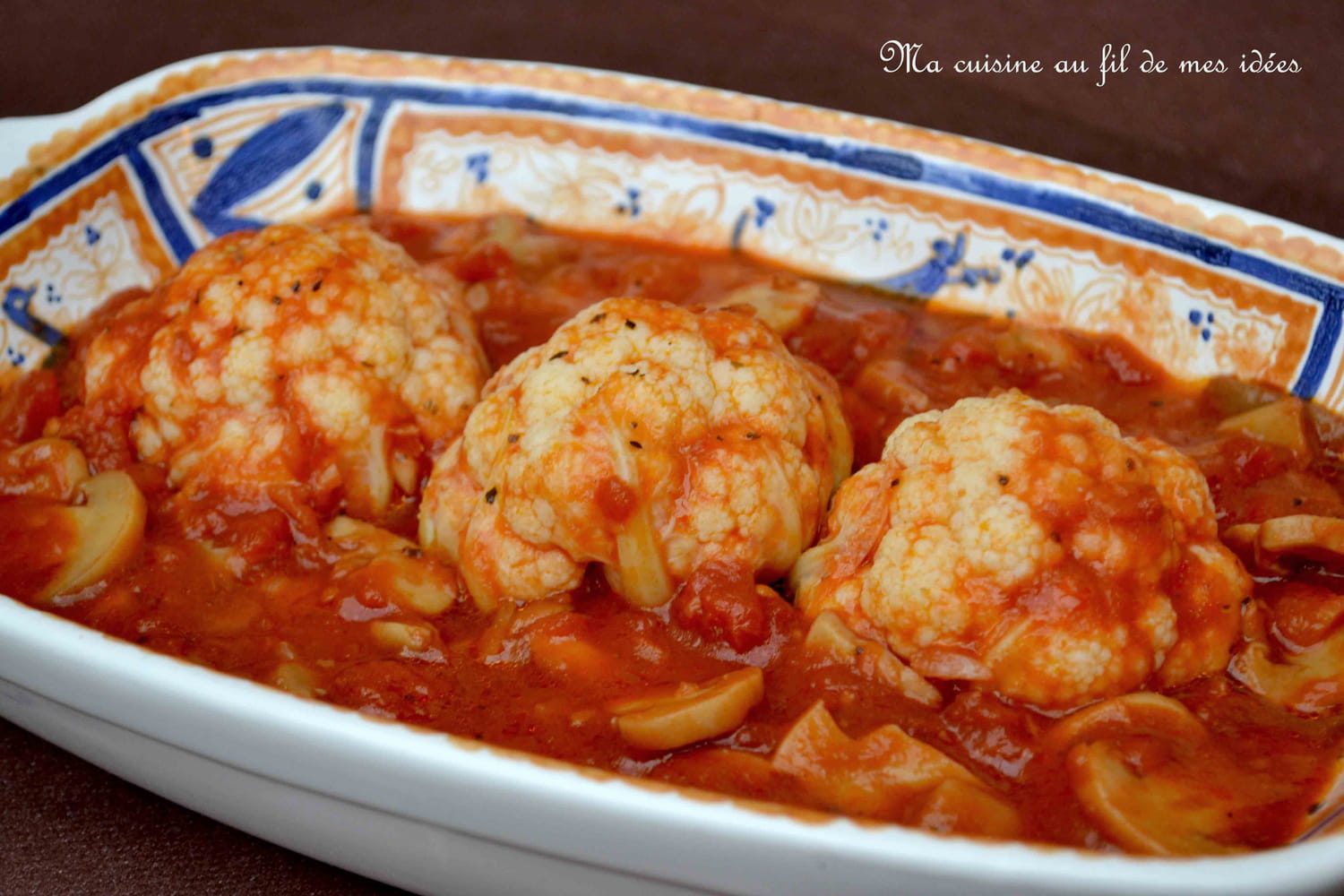 Mini chou-fleurs sauce tomate aux champignons - LeBonPlat