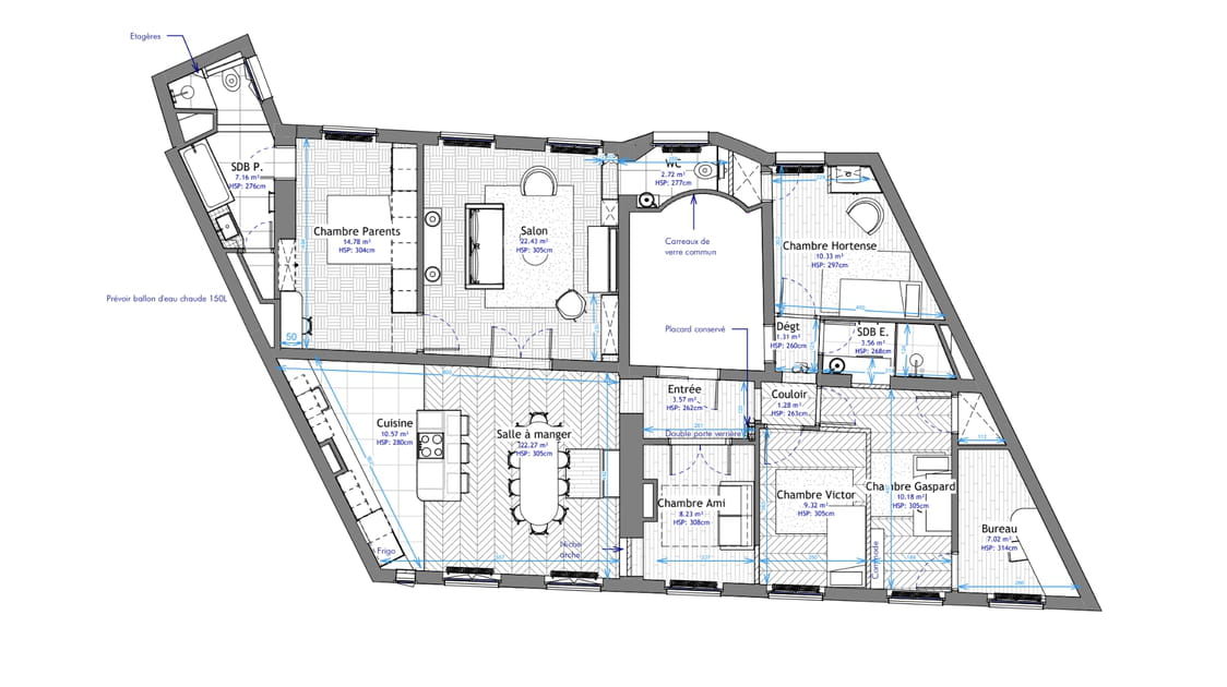 Le plan apr&egrave;s travaux