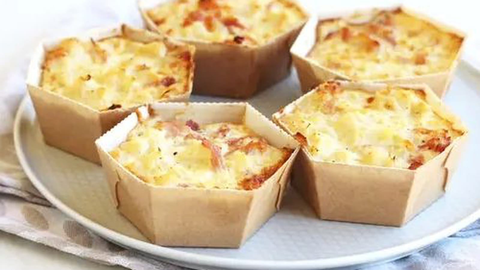 Petits cakes de chou-fleur au jambon