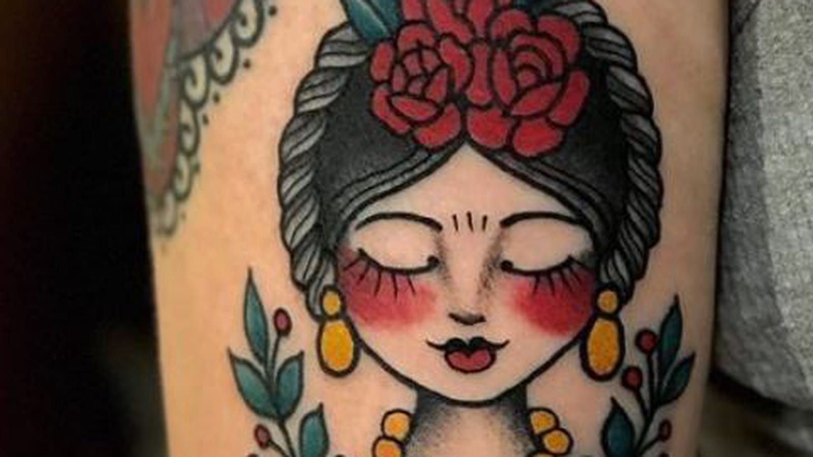 Frida Kahlo old school sur le bras