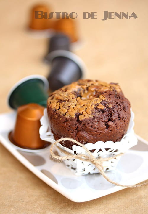 Brownie coeur café et lait concentré