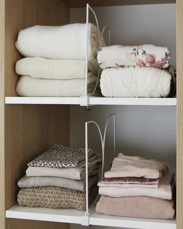 Kasanni 8 PièCes Separateur Etagere 30 X 20 Cm Transparent SéParateurs