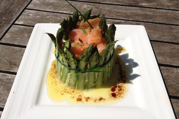 Recette de Charlotte d'asperges vertes au saumon fumé