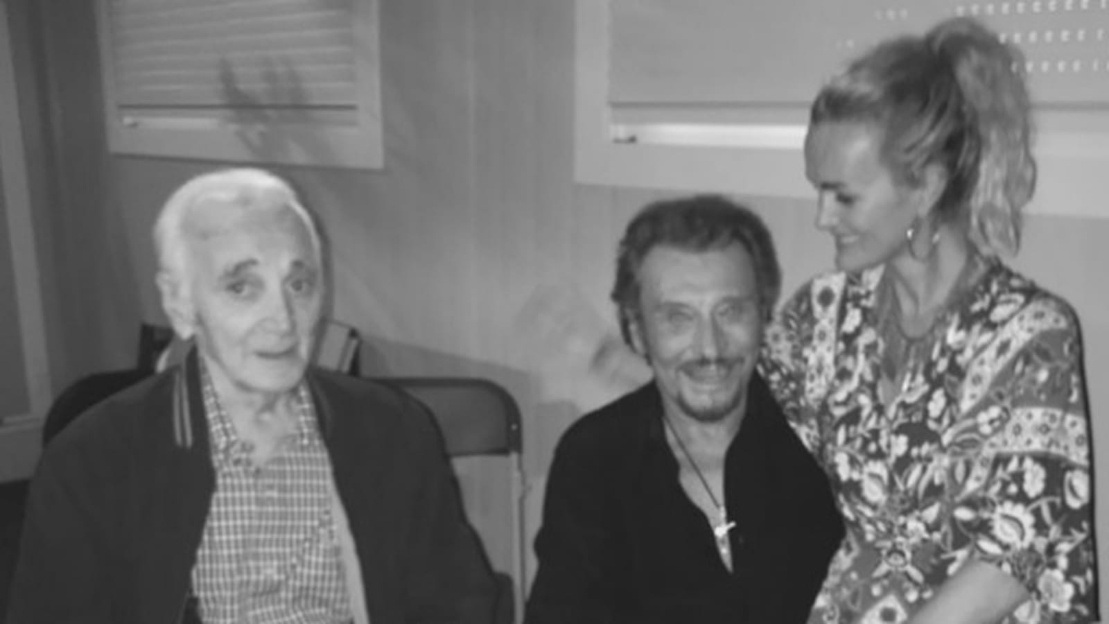 Johnny Hallyday et Charles Aznavour
