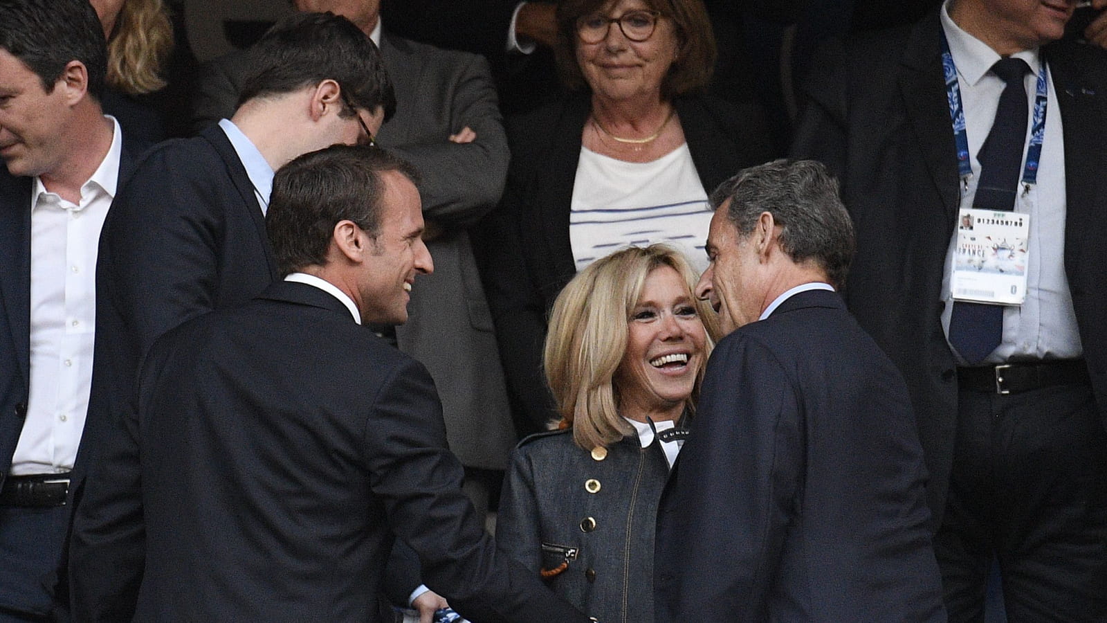 Les Macron et Sarkozy