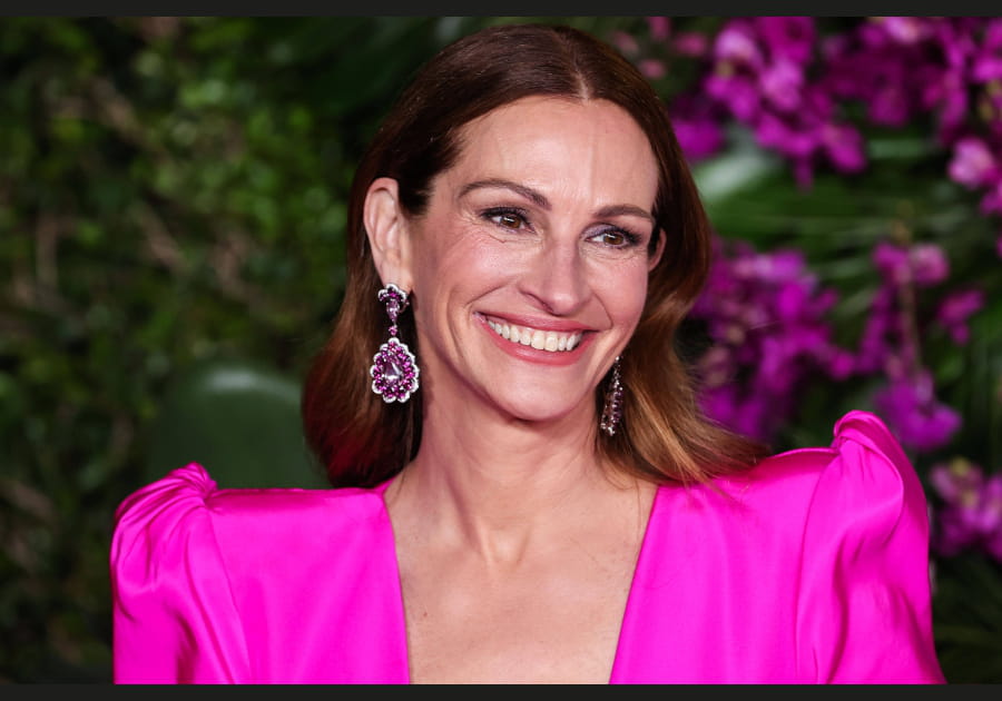 Le maquillage ros&eacute; de Julia Roberts