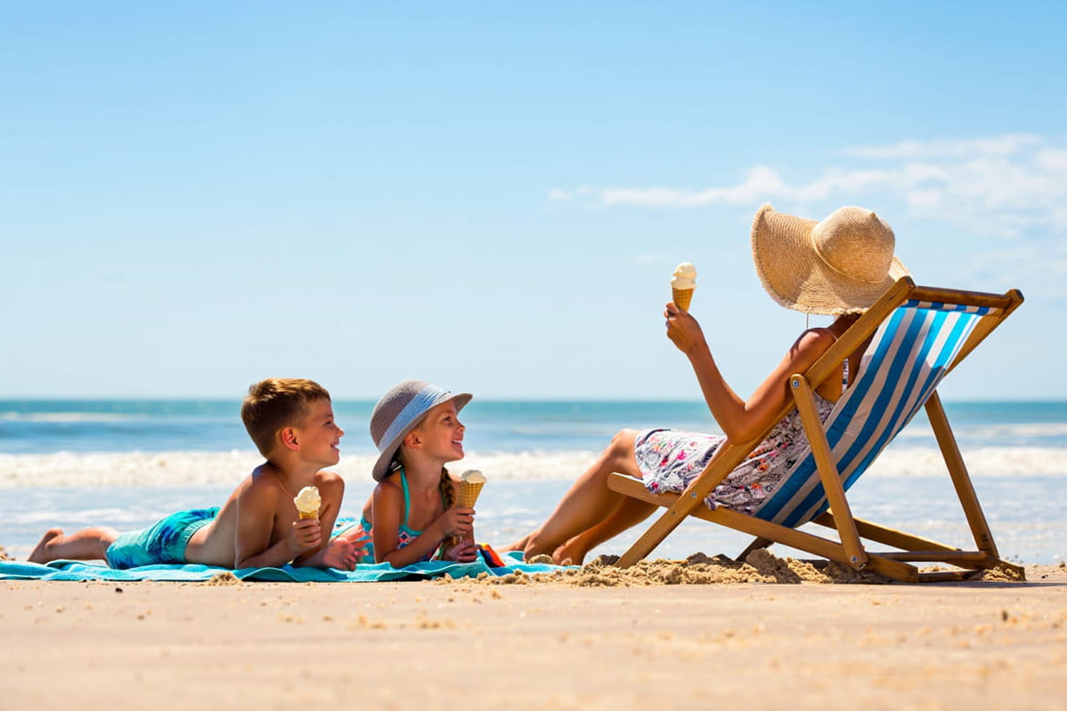 She assumes what others do not dare to do with their children in summer, and it feels good