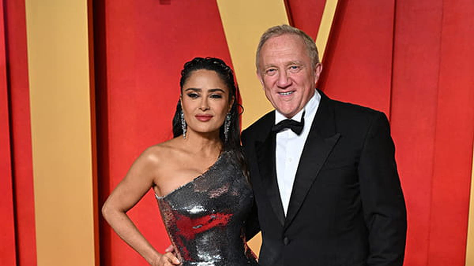 Salma Hayek et François-Henri Pinault le 10 mars 2024
