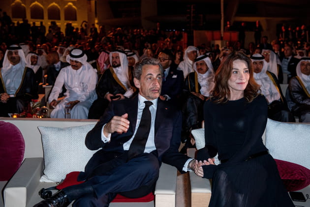 Nicolas Sarkozy et Carla Bruni, amoureux &agrave; l'inauguration du mus&eacute;e national du Qatar