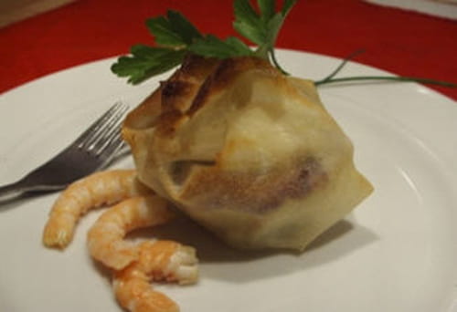 Croustillant de crevettes à l'esprit de Blaye