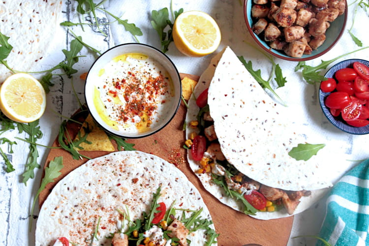 Wraps de poulet à la mexicaine