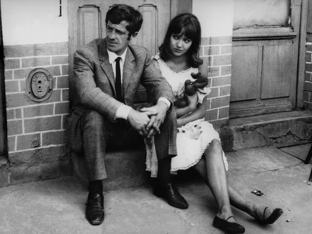 Jean-Paul Belmondo et Anna Karina, dans "Pierrot Le Fou" en 1965