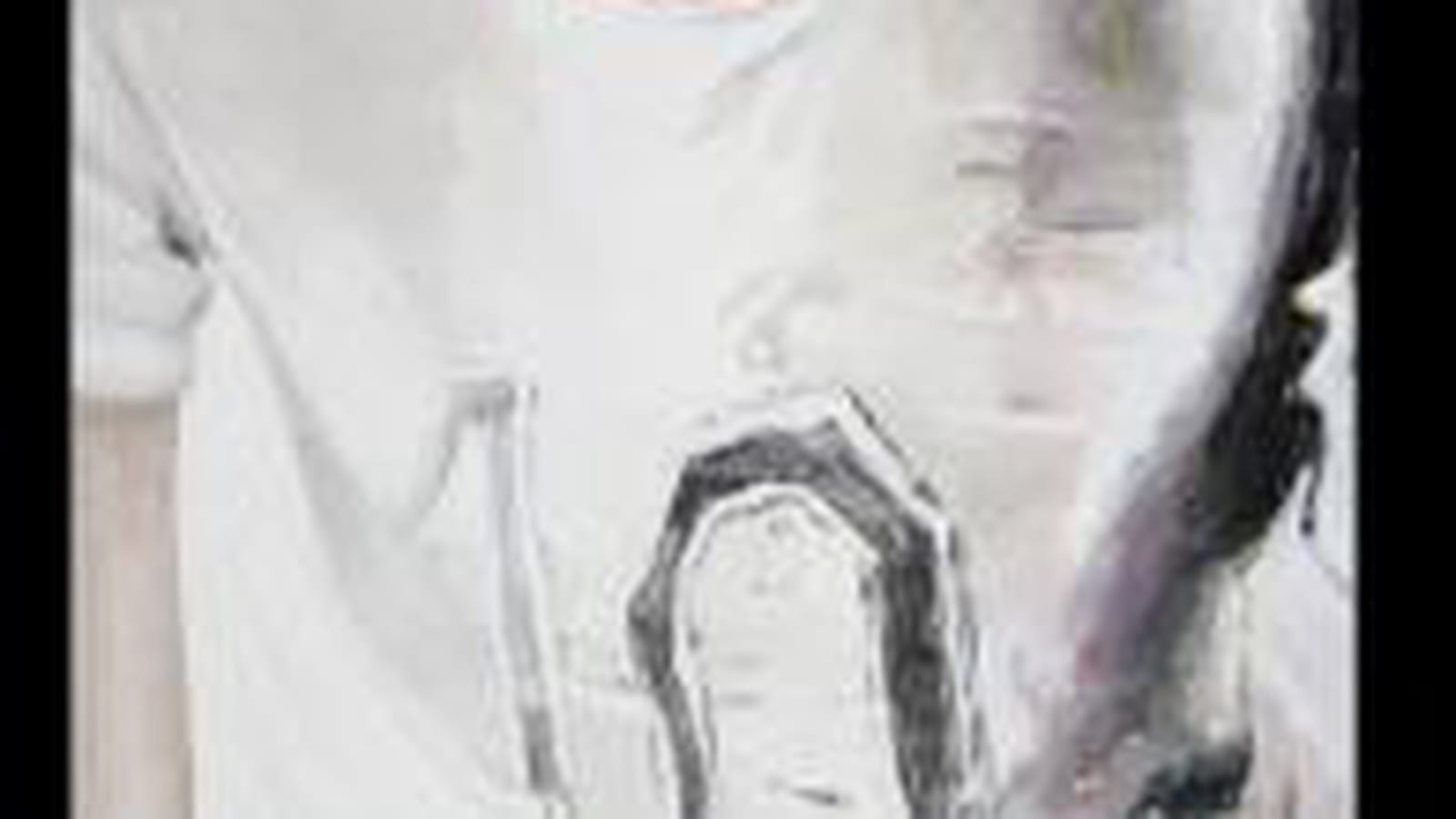 Huile et fusain sur toile Mireille Blanc