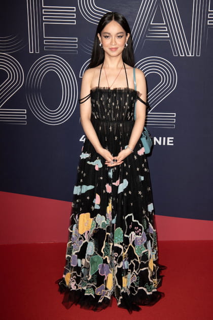 Lucie Zhang en robe en tulle Dior