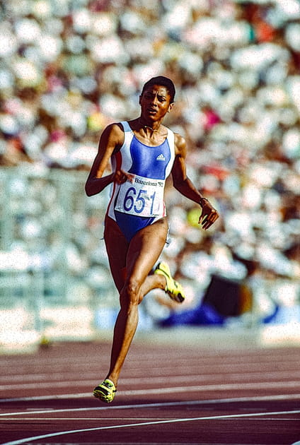 L'athlète Marie-José Pérec à Barcelone en 1992