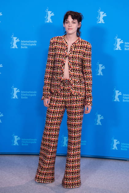 Kristen Stewart en ensemble en tweed Chanel