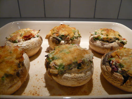 Champignons farcis au chorizo et fromage blanc : la recette facile