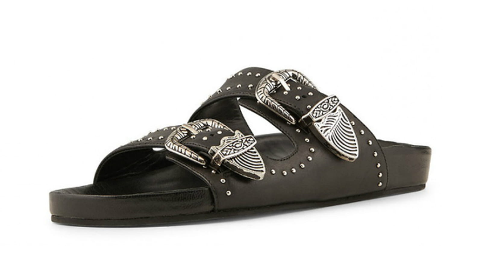 42 600x800 Mules Plagette Veta en cuir noir de Minelli   99 euros