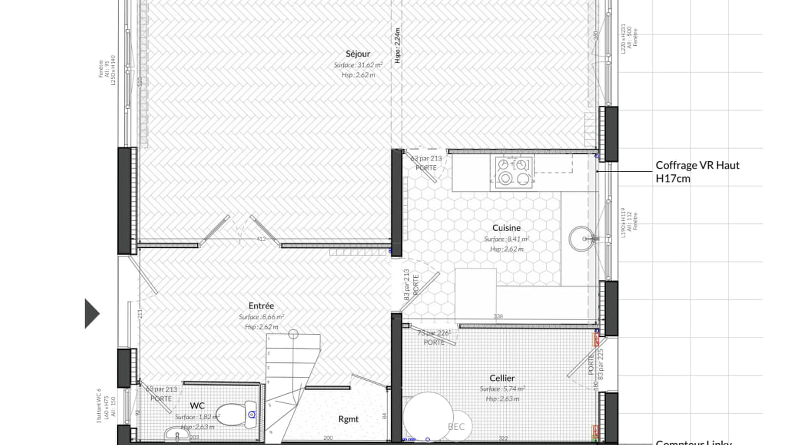 Plan rez-de-chaussée existant 