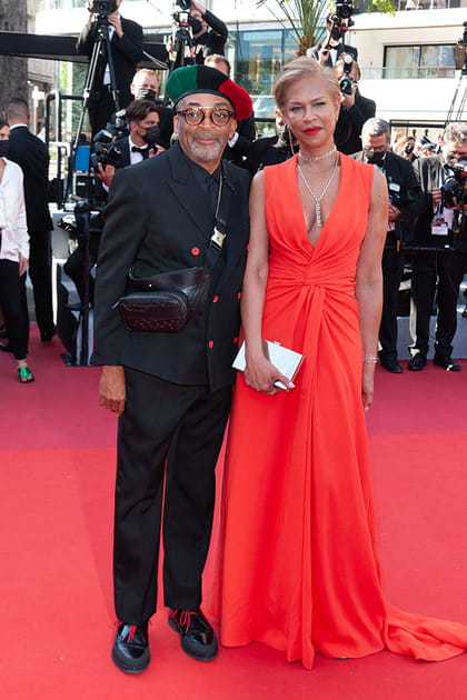 Spike Lee en Louis Vuitton et Tonya Lewis en Valentino