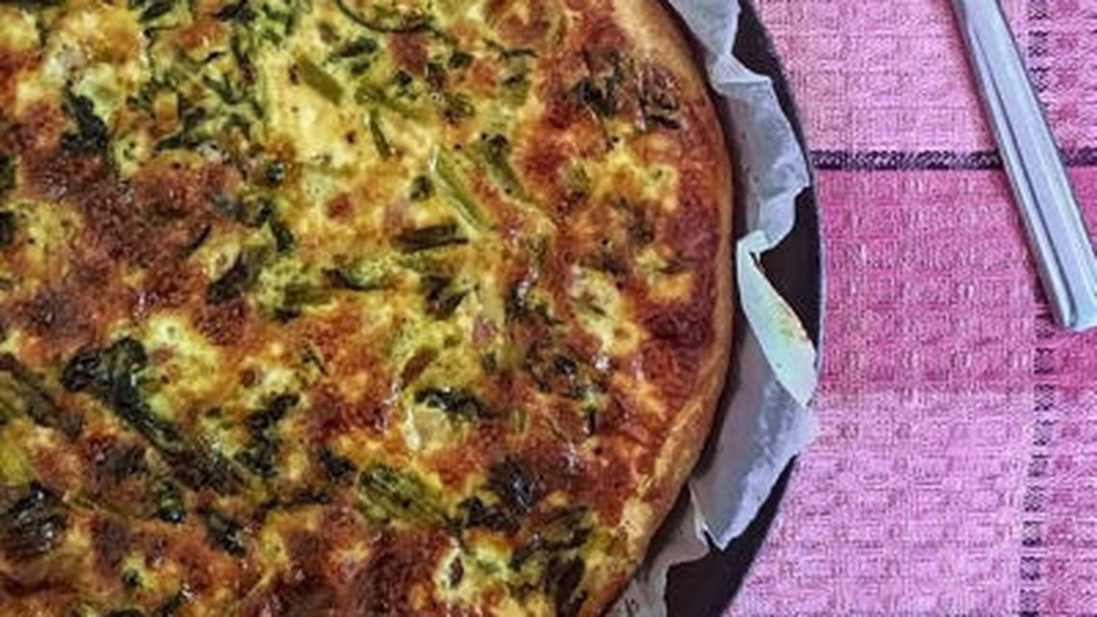 Quiche aux brèdes et au jambon blanc
