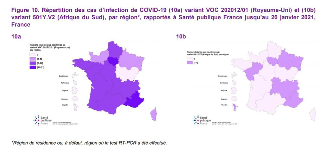 carte variant anglais en france