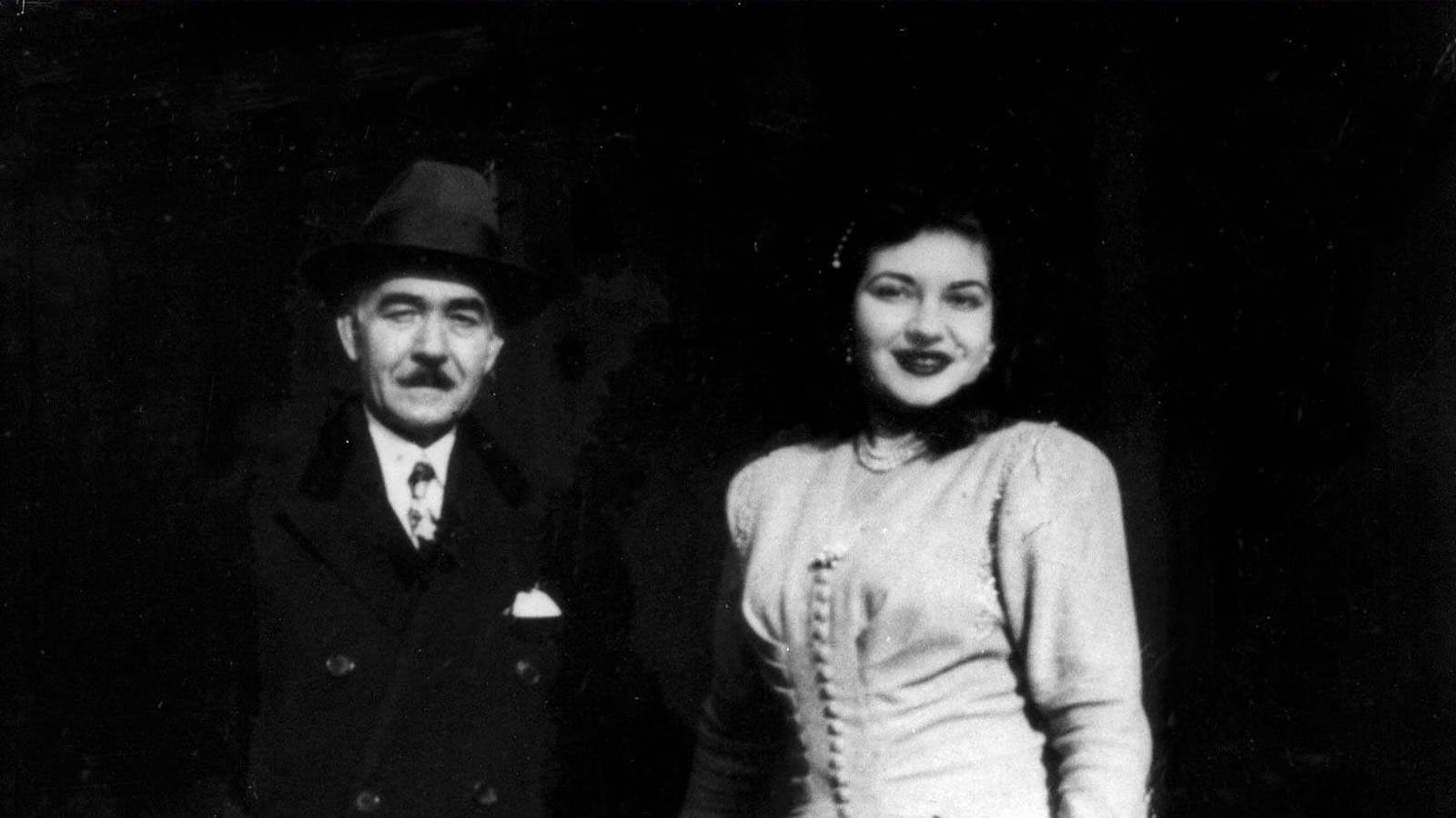 Avec son père, en 1940