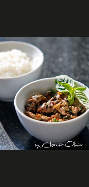 B&oelig;uf Angus piquant au basilic tha&iuml;