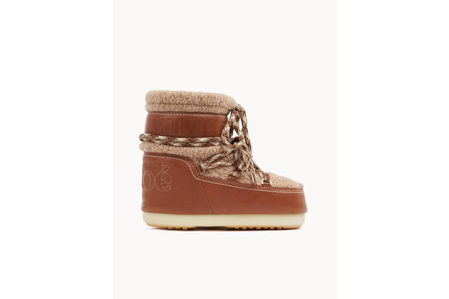 Bottines camel de Chlo&eacute; x Moonboots